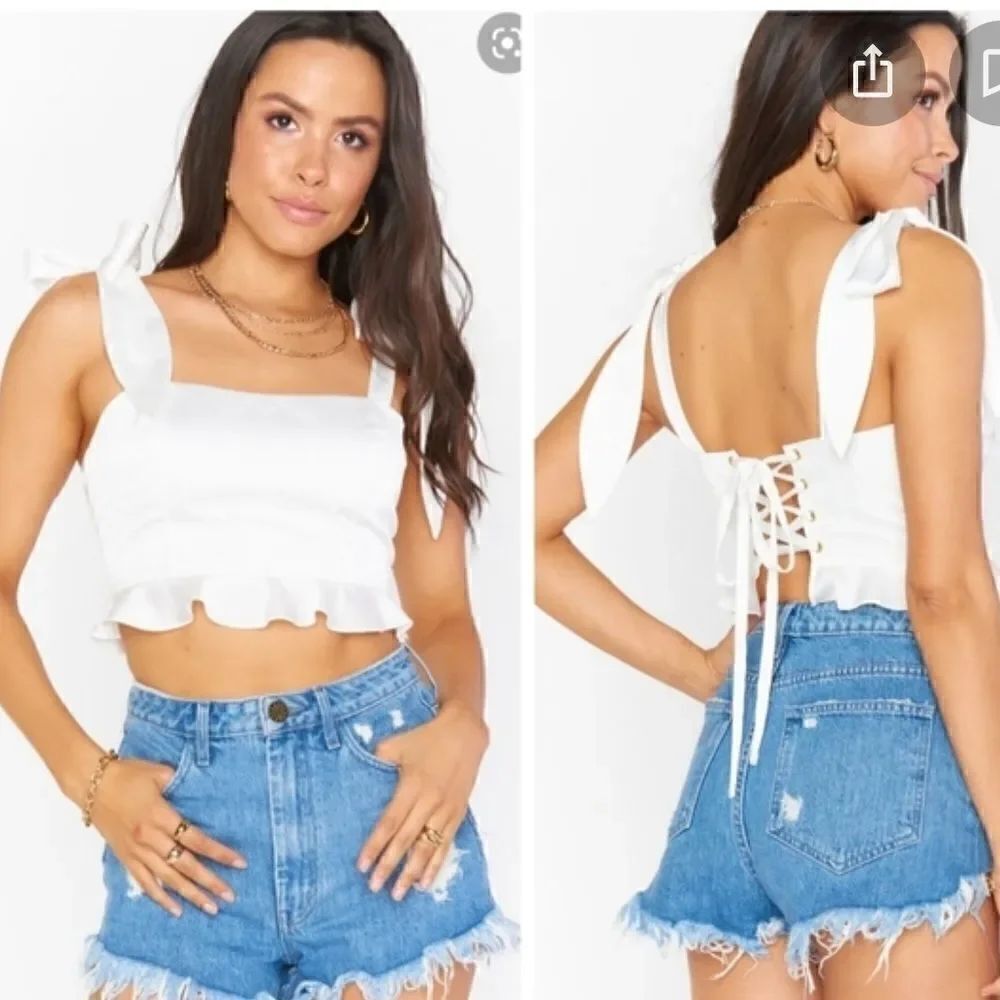 Dawson Corset Top ~ Ivory Luxe Satin M